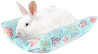 PETKNOWS Bunny Beds,15.75" × 13.78" Padded Concave Nest for Small Pets