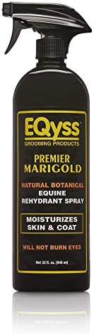 EQyss Premier Marigold Equine Coat Conditioning Spray - Moisturize Horse's Skin & Coat, Add Shine, Detangle, Repel Dirt & Dust, Silicone-Free (32 oz)