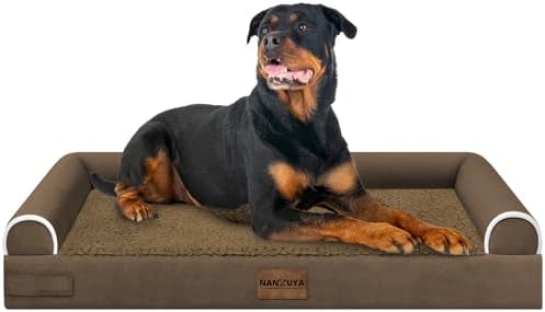 NANUYA Orthopedic Dog Bed for XX-Large Dogs, 44 x 34 Inch, Dark Coffee