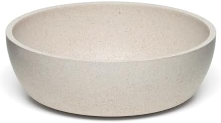 Loving Pets - Dolce Bamboo - Eco-Friendly Pet Bowls & Dishes for Dog, Cats, Puppy Food and Water Bowl -Sustainable and Dishwasher Safe, Made with Real Bamboo (Small, Oat-Beige)