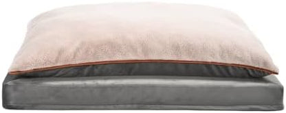 Amazon Basics Dog Bed with Cooling Gel Memory Foam, Pressure-Relief Support for Dogs up to 50lbs, Non-Slip Bottom, Machine Washable Cover, Large Sized (36" x 27"), Grey