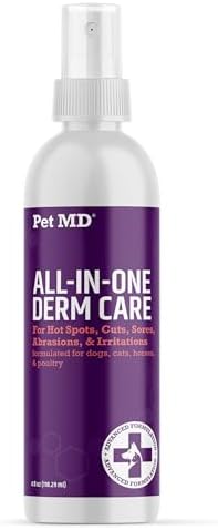 Pet MD All-in-One Derm Care - Hypochlorous Acid Spray for Dogs & Pets - 4oz