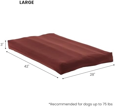 Happy Hounds Cooper Deluxe Reversible Crate Pad - Large - Burgundy