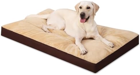 NUPIDA Waterproof XL Dog Bed for Crate with Washable Cover, 41x27, Brown