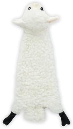 Best Pet Supplies 2-in-1 Stuffless Squeaky Dog Toy - Sheep, Small
