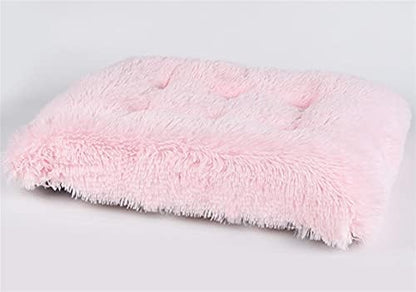 Long Plush Calming Pet Bed Cuddler Pet Bed Light Pink L