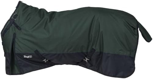 TOUGH1 600D Turnout Blanket with SNUGGIT, Hunter Green, 75-in