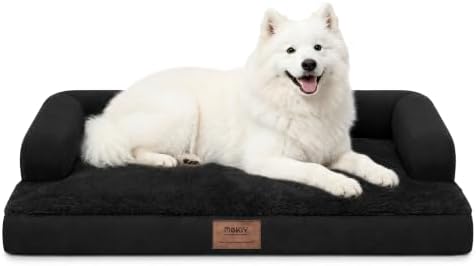 MEKIY Orthopedic XL Dog Bed with Bolster for Extra Large Size Dogs