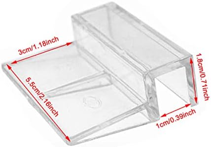 Rimless Aquarium Lid Clips 10mm Thick Acrylic 15 Pieces