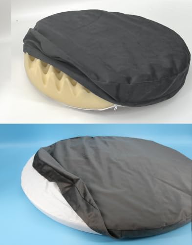 Waterproof Round Dog Bed Orthopedic Egg Crate Foam Pad 30 Inch