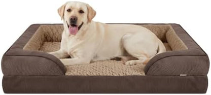 INVENHO Jumbo Orthopedic Dog Bed for Extra Large Dogs, Waterproof, Egg-Crate Foam Dog Couch Bed with Washable Removable Cover, Waterproof Lining and Nonskid Bottom