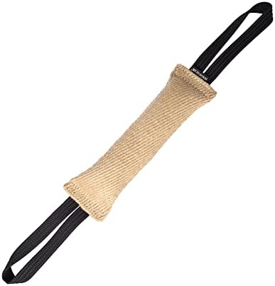 Dingo Gear Dog tug Toy with Handles, Natural fibers Jute 16in