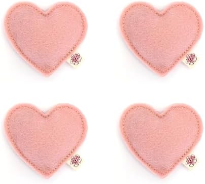 Catnip Toy – Heart Shape, Organic Catnip, 100% Wool Felt, Grown & Made in The USA - Pink, 4 Pack