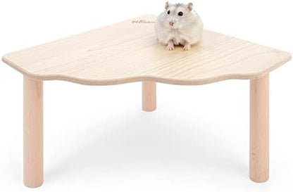Niteangel Hamster Play Wooden Platform: Triangle - 9" L x 9" W - 6.3" H