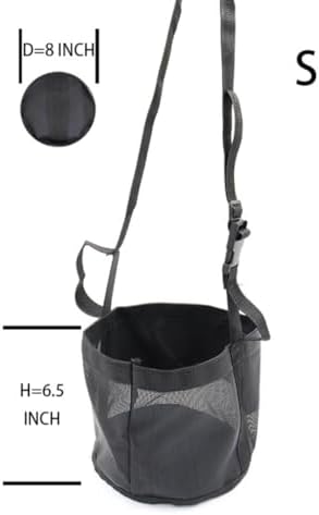 Horse Feed Bag for Grain, Small, Heavy Duty Durable Mesh Horse Feeder with Adjustable Strap, Comfortable Neck, Reinforced Waterproof Bottom Horse Muzzle Feed Bag