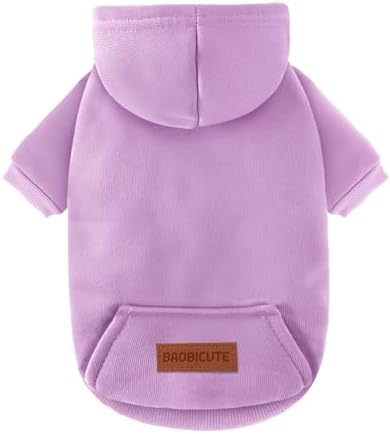 1 Pack Dog Hoodie Warm Hood Dog Sweater Cold Weather Small Dogs Sweatshirt Comfort Pet Clothes for Small Medium Dogs with Pockets Cats Chihuahua Clothes for Male Female Girl Boy Sporty Daily Wear