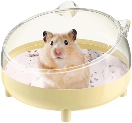 Pawfly Hamster Sand Bath Container, Hamster Sand Bath Box, Hamster Bathtub, Hamster Bathroom, Hamster Toilet, Plastic Dust Bath for Dwarf Hamsters, Syrian Hamsters, Mice, Gerbils & Small Animals