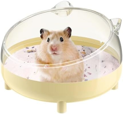 Pawfly Hamster Sand Bath Container, Hamster Sand Bath Box, Hamster Bathtub, Hamster Bathroom, Hamster Toilet, Plastic Dust Bath for Dwarf Hamsters, Syrian Hamsters, Mice, Gerbils & Small Animals