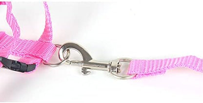 2 Pcs Adjustable Bunny Rabbit Harness with Leash Cat Puppy Walking Harness Leash Pet Harness Leash for Pigs Hamster Small Animals Pink and Light Blue