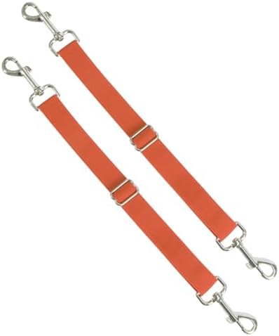 Harrison Howard Fully Elastic Horse Blanket Leg Straps Replacement, Adjustable Stretch Leg Straps for Horse Rugs, Secure Fit for Turnout, Stable & Transport (1 Pair) Orange Medium