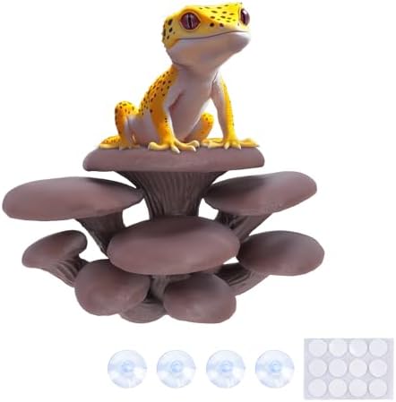 Westant Mushroom Decor for Reptile Tank, Pet-Safe (Cocoa, Cluster Cap)