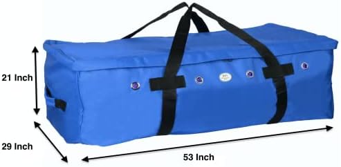 Majestic Ally 1200 D Nylon Fabric Large 44” x 20” x 16” and Extra Large 52" x 27" x21" Heavy-Duty Hay Bale Storage Bag (Royal Blue, X-Large)