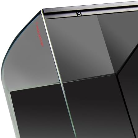 Aquatop 8.6 Gallon Bow Front Glass Aquarium Kit with Filter and LED Lighting - All in One Desktop Fish Tank, Ideal for Freshwater and Saltwater, BFK-08