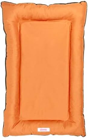 DBD3004B-M Archie 29.5" x 22.5" Traditional Oxford Waterproof Indoor/Outdoor Hand-Washable Memory Foam Camping Pet Bed, Tangerine