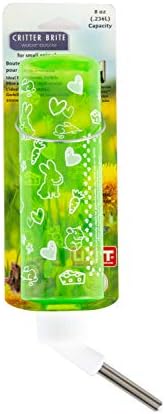 Lixit® Critter Bright Water Bottles for Hamsters, Rabbits, Chinchillas, Ferrets, Guinea Pigs and Other Small Animals - Made in USA (Blue (Pack of 1), 8 Ounce)