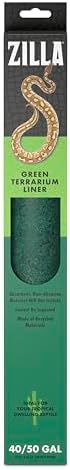 Zilla Reptile Carpet Terrarium Floor Liner, Green, 10G, 17.25 x 35.25