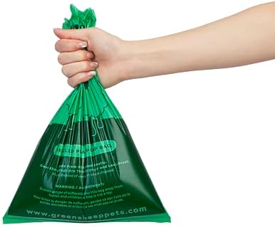 Green Sheep Poop Bags Strawberry Scented, 120 Bags for Dogs and Cats, Green Scented Dog Poop Bags Rolls, Small Pet Waste Bags
