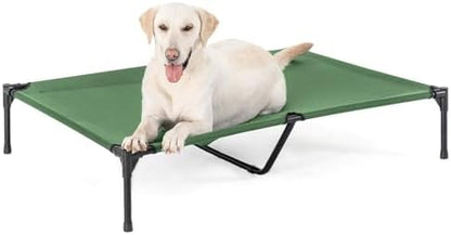 Garnpet XL Elevated Dog Bed for Large Dogs, Extra Raised Dog Cot Beds, Heavy Duty Pet Cots with Durable Supportive Teslin Recyclable Mesh, Indoor & Outdoor Pet Bed