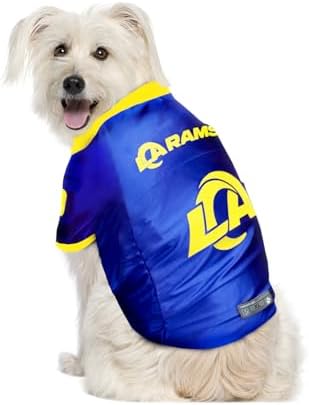 Littlearth NFL Los Angeles Rams Premium Pet Jersey, Team Color, Large