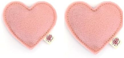 Catnip Toy – Heart Shape, Organic Catnip, 100% Wool Felt, Grown & Made in The USA - Pink, 2 Pack