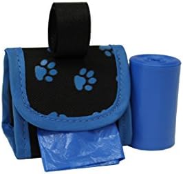 FiveStarPet Purse Style Dispenser with 2 Rolls Made in USA Easy Open Poop Bags Dog Waste Bags (Blue Paw)