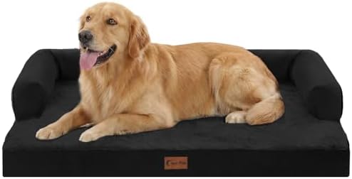 Waterproof Orthopedic Dog Bed for Extra Large Dogs, 41x27in, Black
