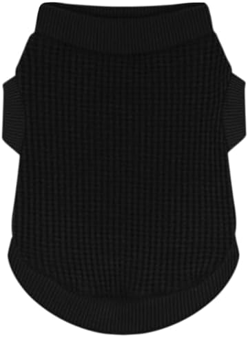 Cozy and Functional Dog Shirts for Small Puppies: Stretchable Black Attire with Easy-On Design, Ideal for Chihuahuas and Yorkies - Enhance Comfort and Playfulness on Chill Days Medium
