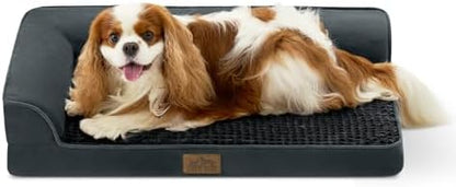 COZY KISS Orthopedic Dog Bed for Medium Small Size Dogs, L Shaped 30x20 in