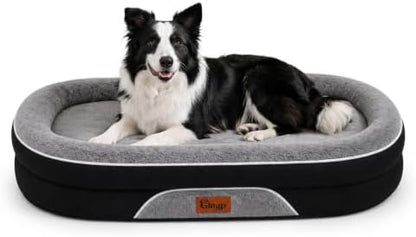 Orthopedic Dog Beds Large Sized Dog, Washable Dog Bed, 42" L, Black
