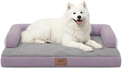 MEKIY Orthopedic XL Dog Bed with Bolster for Extra Large Size Dogs