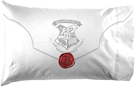 Harry Potter Hogwarts Lettered Wizarding Kids Pillowcase Reversible, White