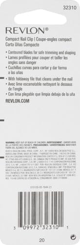 Revlon Compact Nail Clipper | Silver | Pack of 2
