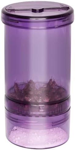 Cricket Calcium Powder Mixer, Reptile Cricket Keeper, Reptile Calcium Duster for Bearded Dragon Gecko Lizard Snake Chameleon (Purple)