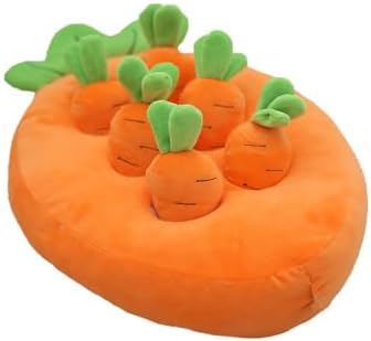 Okydoky Rabbit Foraging Toys, Bunny Toys Guinea Pig Toys, Snuffle Mat for Small Animals of Rabbits Guinea Pig-Carrot Shape, NO.LTZMRWJ