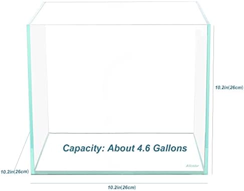 Allcolor Artisan Grade Ultra Clear Rimless Aquarium Tank (4.6Gal)
