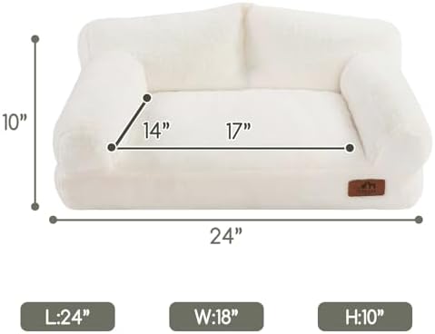Hollypet Small Dog Large Cat Bed Puppy Couch Beds for Pets up to 25 lbs