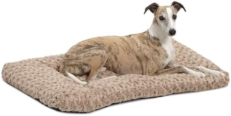 MidWest Homes for Pets Intermediate QuietTime Deluxe Mocha Ombré Swirl Plush Pet Bed, Machine Washable, Non-Skid Bottom, Soft Crate Mat for 36-inch Crates