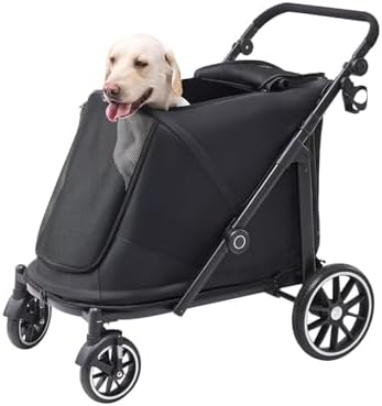 Dog Stroller for Large Dogs (Black, Large Pet Stroller)