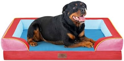 Comfort Expression Orthopedic Dog Bed for Extra Large Dogs with Bolster
