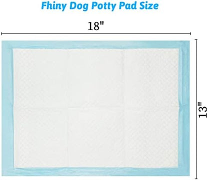 Fhiny Rabbit Pee Pads, 13" x 18" 100 PCS Disposable Bunny Cage Liner Leak-Proof Super Absorbent Potty Training Pad with Quick-Dry Surface for Rabbit Guinea Pig Cat Puppy or Other Small Animals